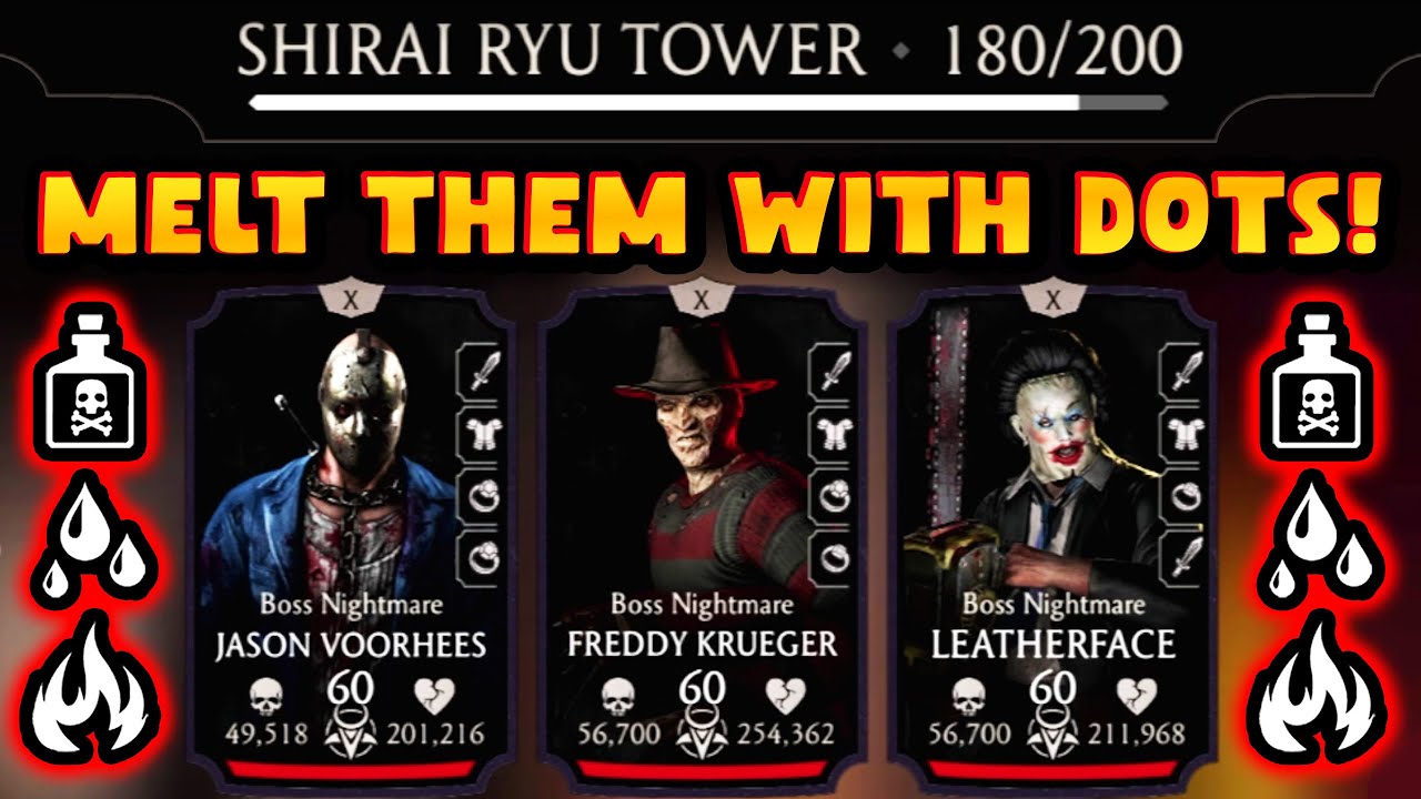 MK Mobile. Fatal Shirai Ryu Tower 180, The ONLY Boss Battle That Can Be Destroyed by DOTS!