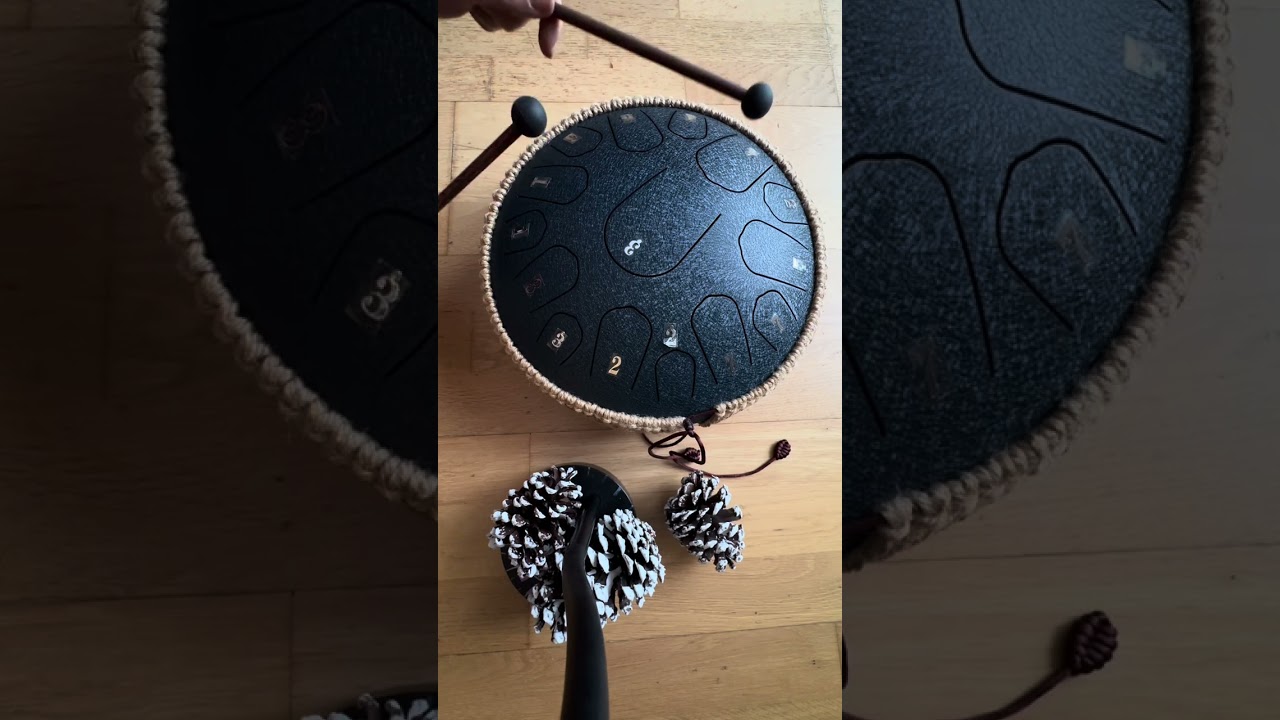 Meditation music playing the steel reed drum and forest sounds.  