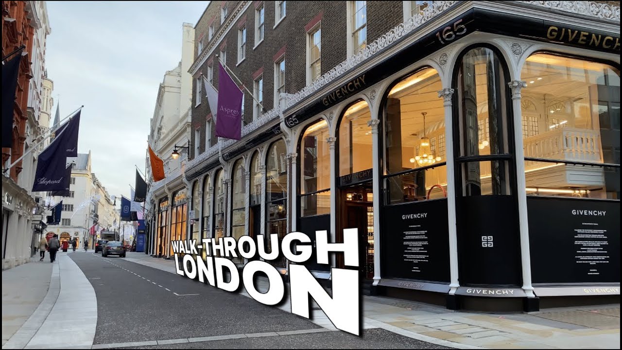 LONDON Walk 🇬🇧 - Bond Street Station to Oxford Circus Station via Mayfair ⚜️💎 - 4K 1 Hr WALK-THROUGH