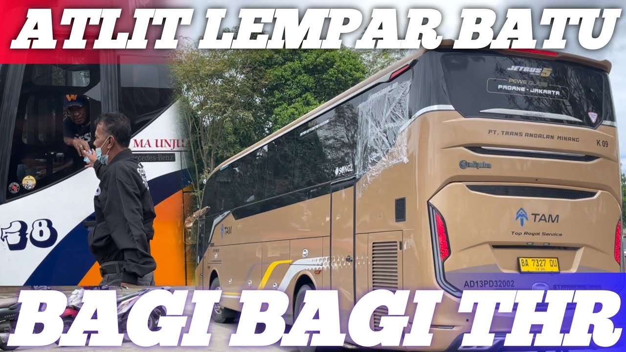 Bagi bagi Thr crew gumarang dengan pemilik palala bus sumbar kembali makan korban