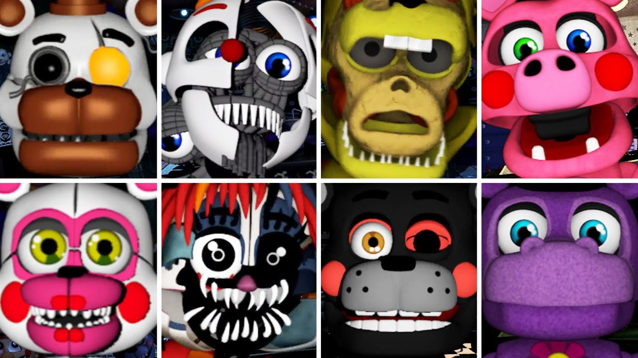 FNAF 6 & SL Jumpscares but in Adventure Edition | UCN Mod