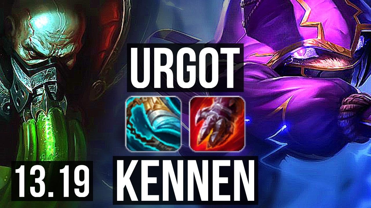 URGOT vs KENNEN (TOP) | 3.7M mastery, 7 solo kills, 1500+ games | EUW Master | 13.19