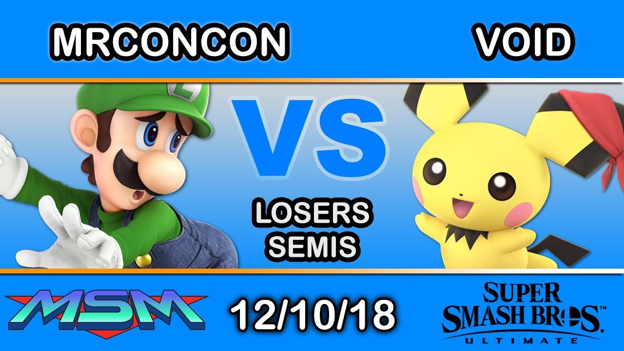 MSM 169 - CLG | VoiD (Pichu) Vs. SS | MrConCon (Luigi) Losers Semis - Smash Ultimate