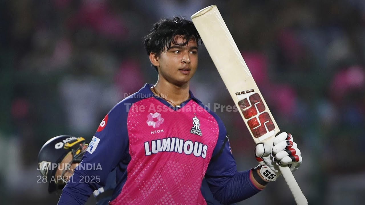 14-year-old cricket star smashes a record-breaking century in Indian Premier League