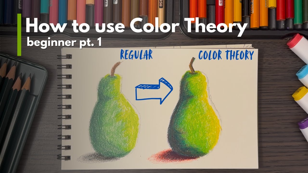 Color Theory for Beginners | Easy Step-by-Step Pear Coloring Tutorial 🍐 