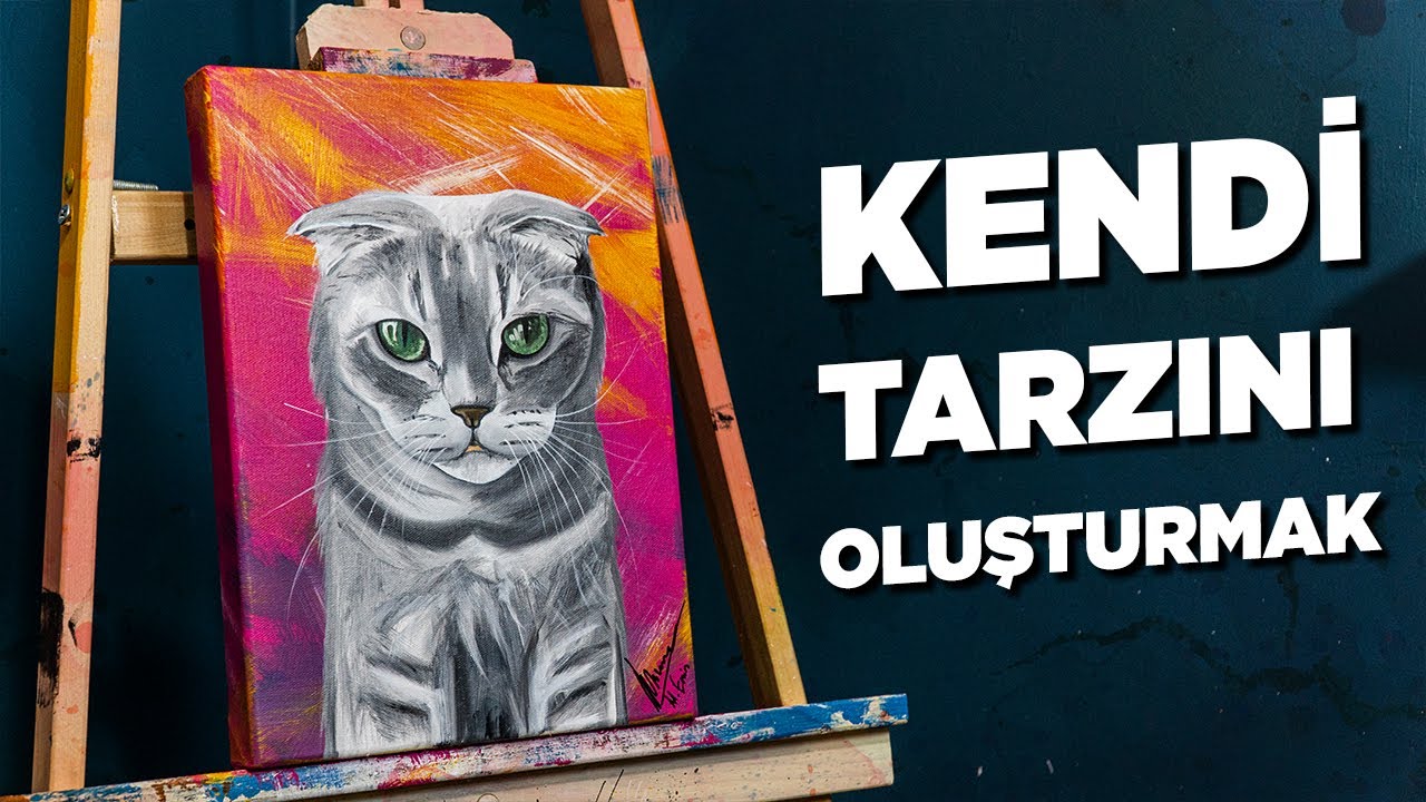 FURKAN YAMAN'nın KEDİSİNİ RESMETTİM | YAĞLI BOYA