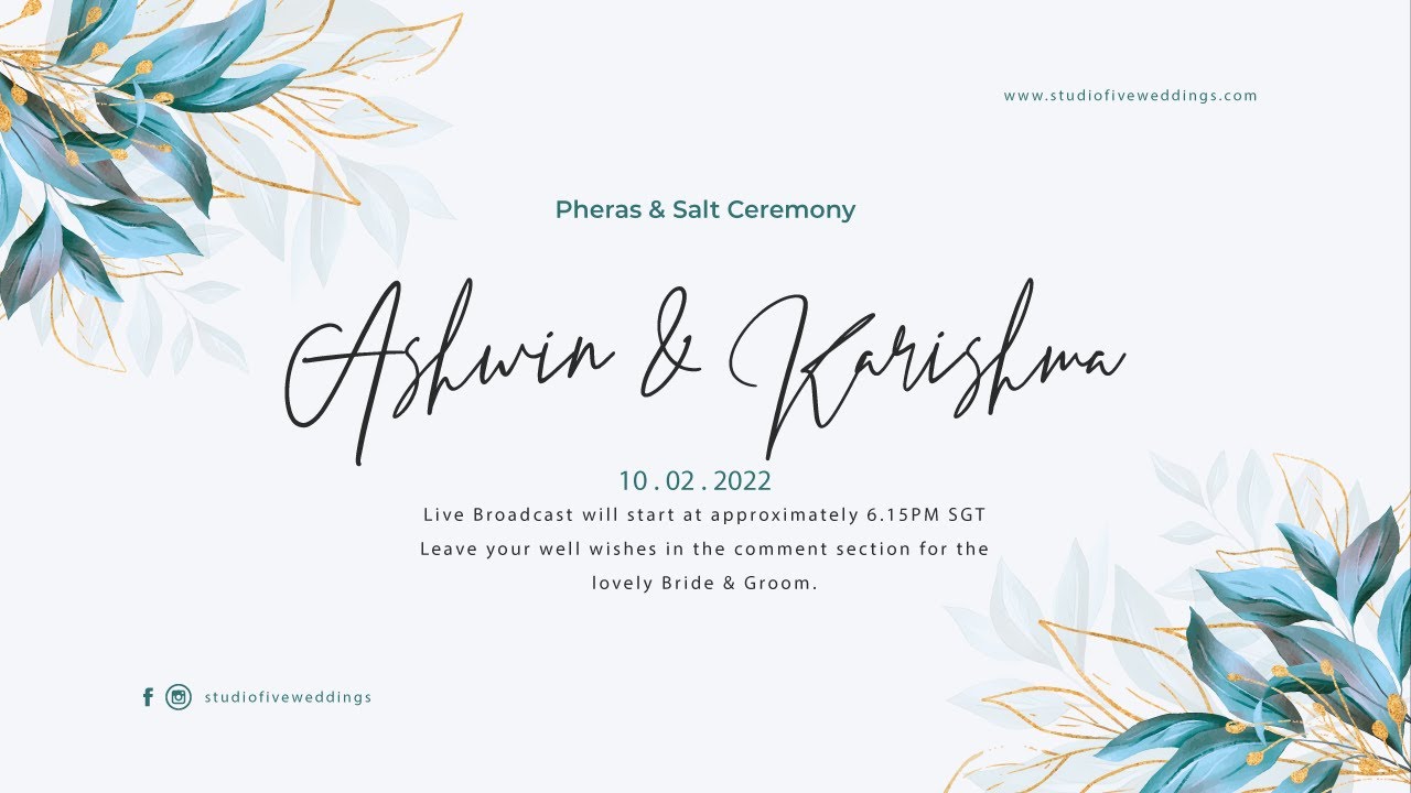 Sindhi Wedding Livestream Of Ashwin & Karishma @  PGP Hall, Singapore
