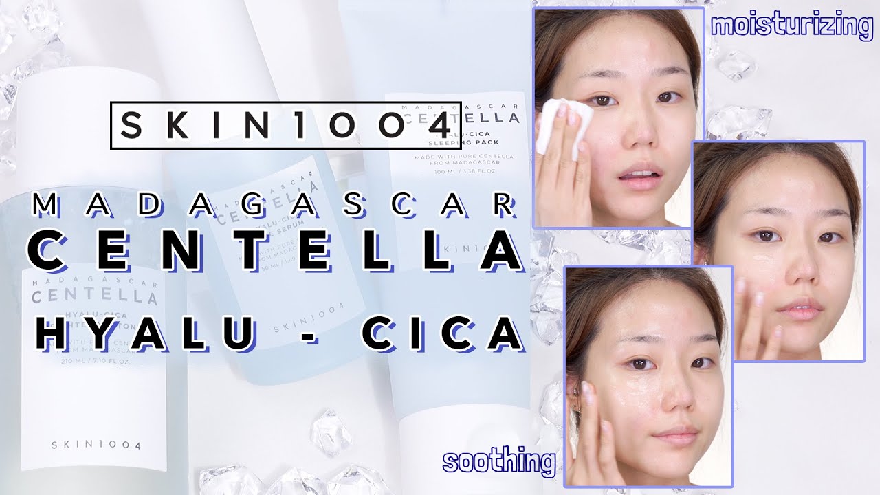 Линия SKIN1004 Hyalu-Cica | Охлаждающий, успокаивающий и увлажняющий уход за кожей лица днем ​​и ...