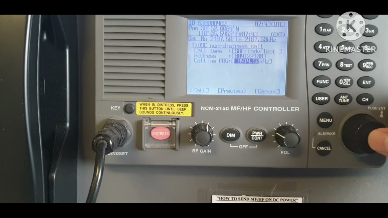 How to perform MF/HF DSC Test Call to Coast Station