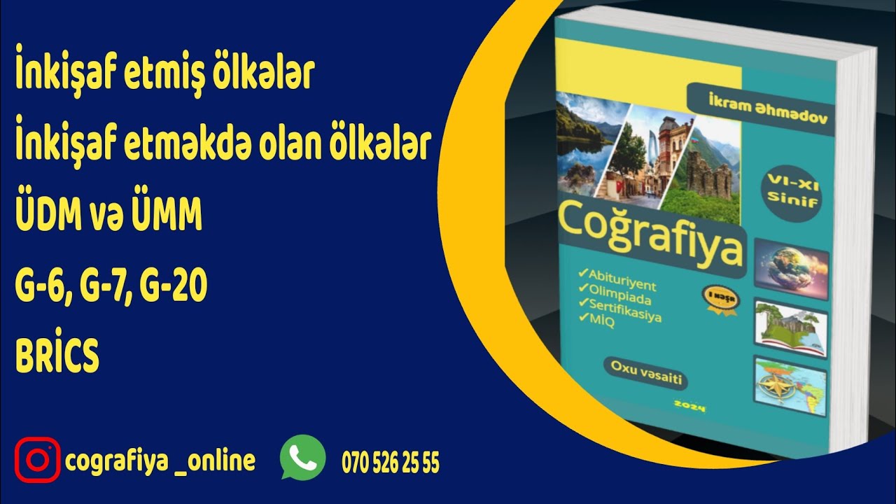 İnkişaf etmiş ölkələr və inkişaf etməkdə olan ölkələr;ÜDM və ÜMM;G-6,G-7,G-20; BRİCS