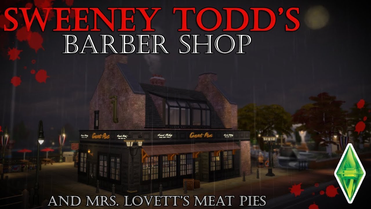 Sims 4 - Sweeney Todd's Barber Shop - Haunted Bay Collab - NoCC