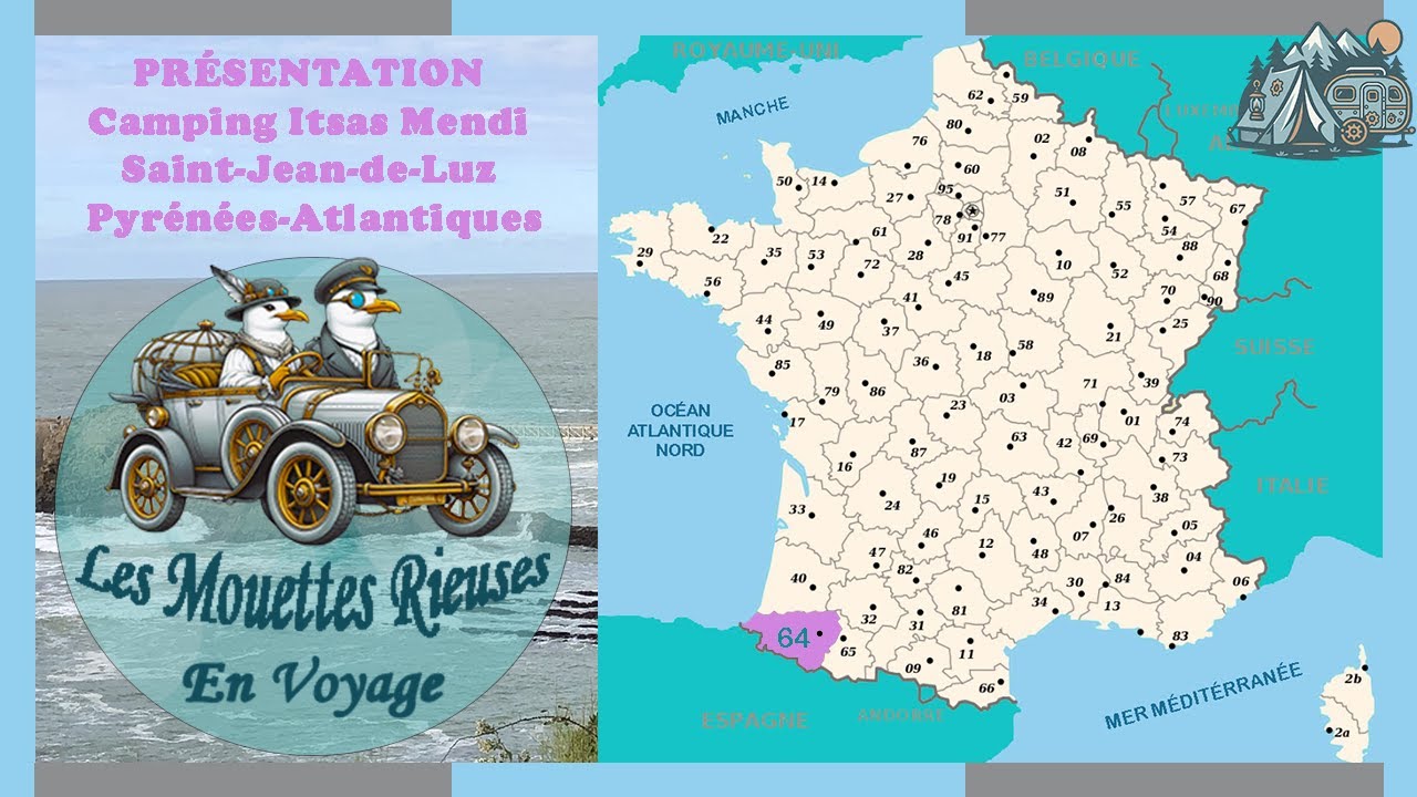 64 (Pyrénées-Atlantiques - FRANCE) – Camping à Saint-Jean-de-Luz et paysages basques
