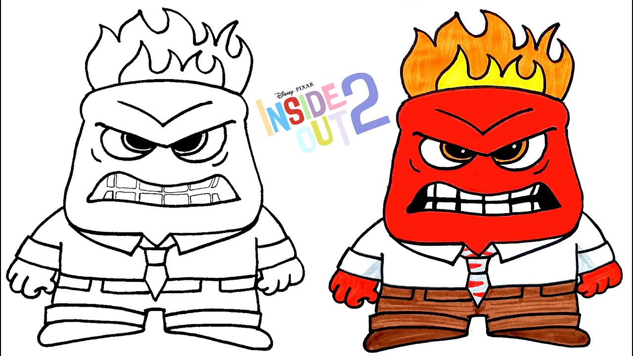 Ters Yüz 2 Öfke Çizimi - How To Draw Anger - Inside Out 2 Drawing - Ters Yüz 2 Çizimleri