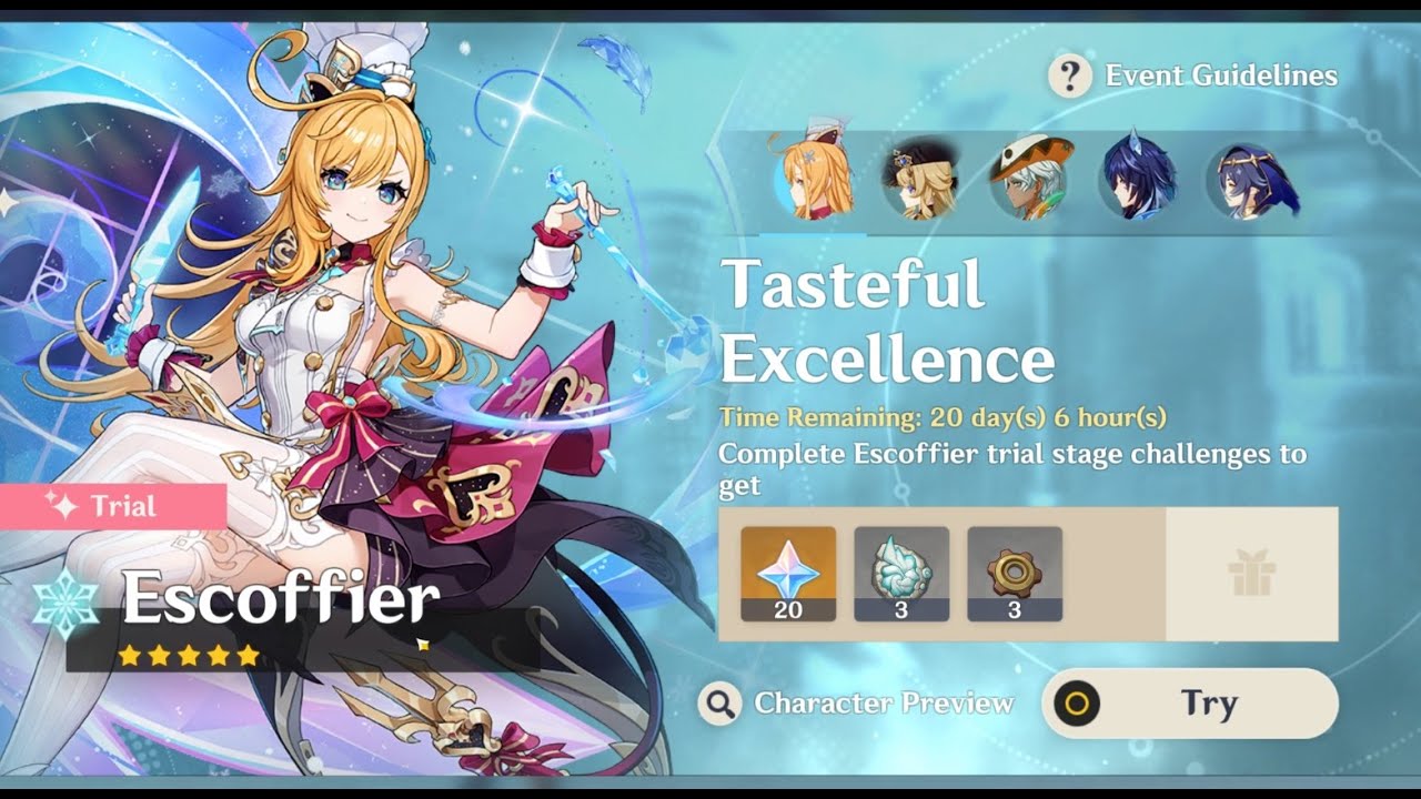 Escoffier 5.6 Banner Test Run - Genshin Impact