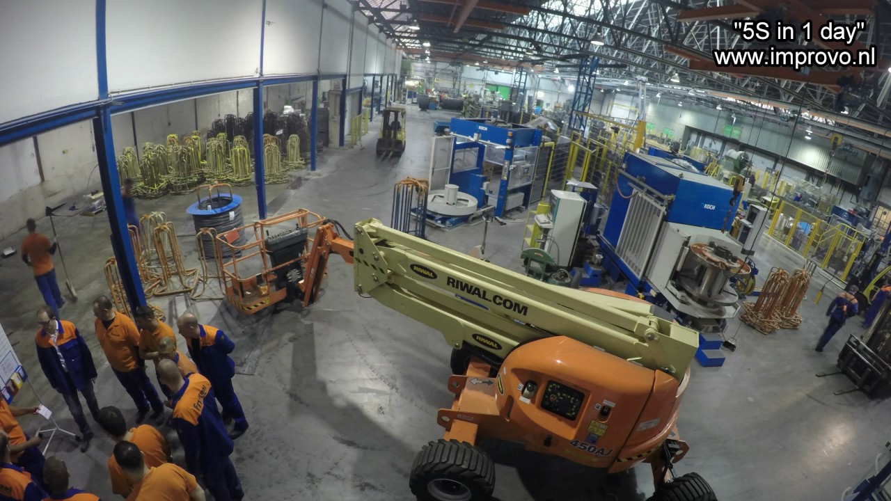Steel factory makeover 5S in 1 day by IMPROVO continuous improvement