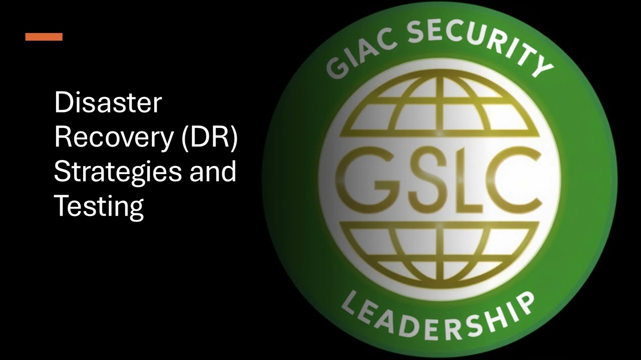 Disaster recovery DR Strategies and Testing
