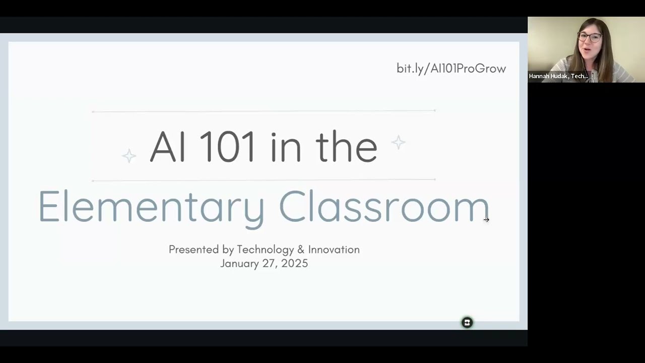 AI 101 in the Elementary Classroom
