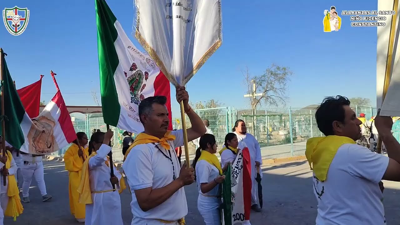 Desfile y entrega del arreglo floral marzo 2025.  #NiñoFidencio 💛🤍💚