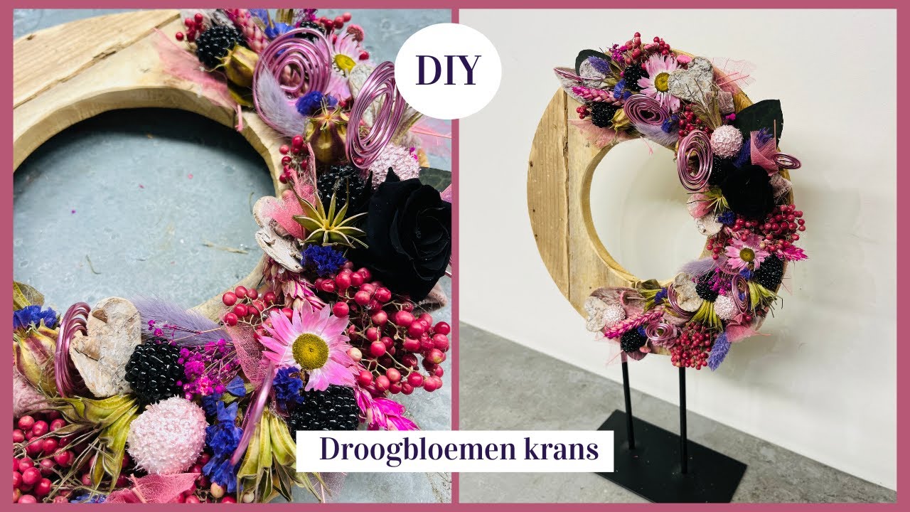 Droogbloemenring  🌸🌷| Cursus Bloemschikken #343 |Carlein Tukkers