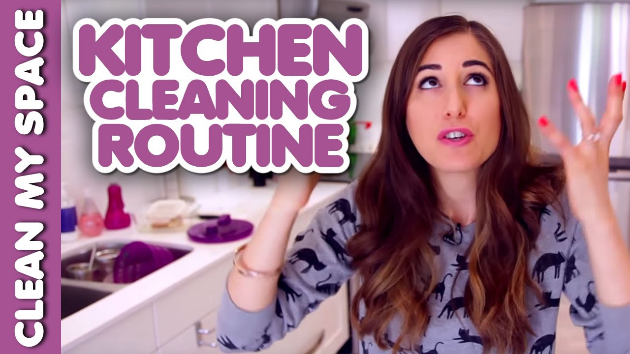 Daily Kitchen Cleaning Routine! (Clean My Space)