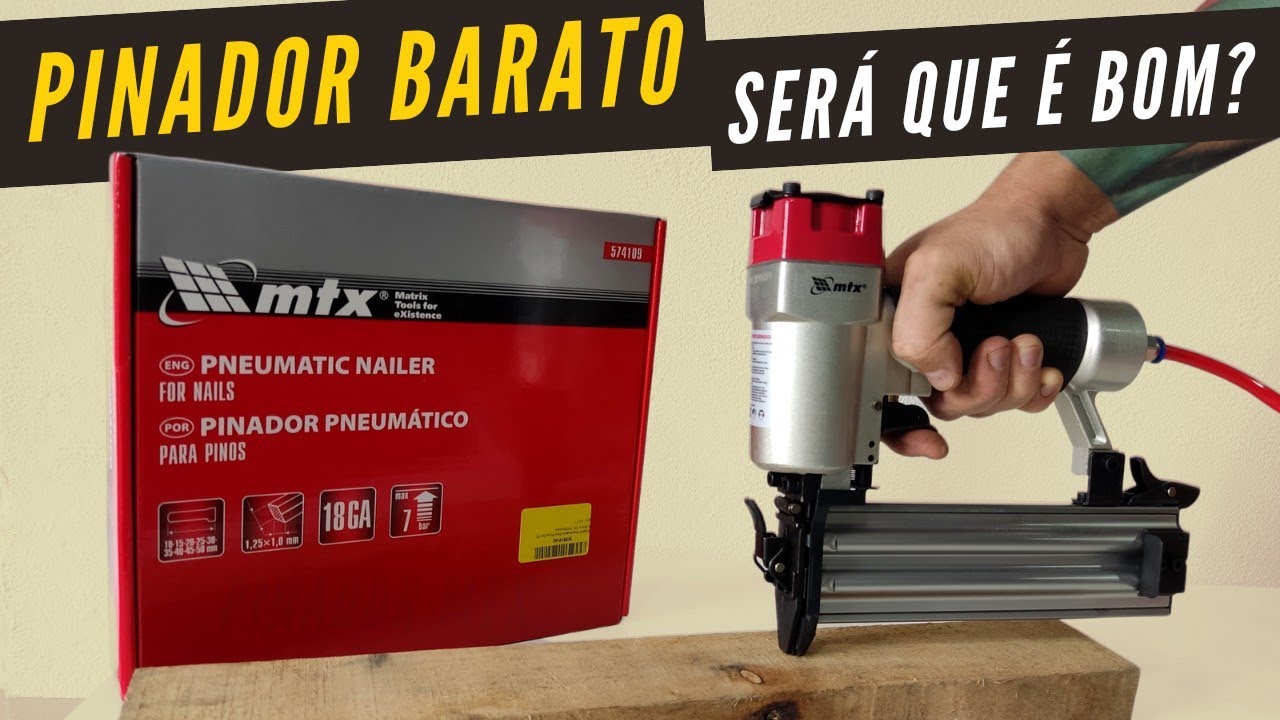 🪚 PINADOR PNEUMÁTICO MTX - SERÁ QUE FUNCIONA COM COMPRESSOR PEQUENO?