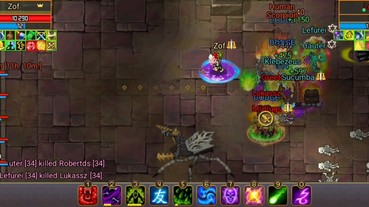 Zof necromante e sua pt fantástica nas catacumbas #1 - Warspear Online 