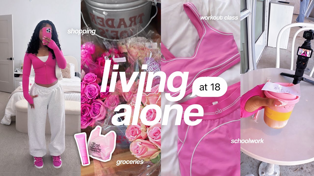 LIVING ALONE for the FIRST TIME | ikea, schoolwork, groceries, pilates, shopping