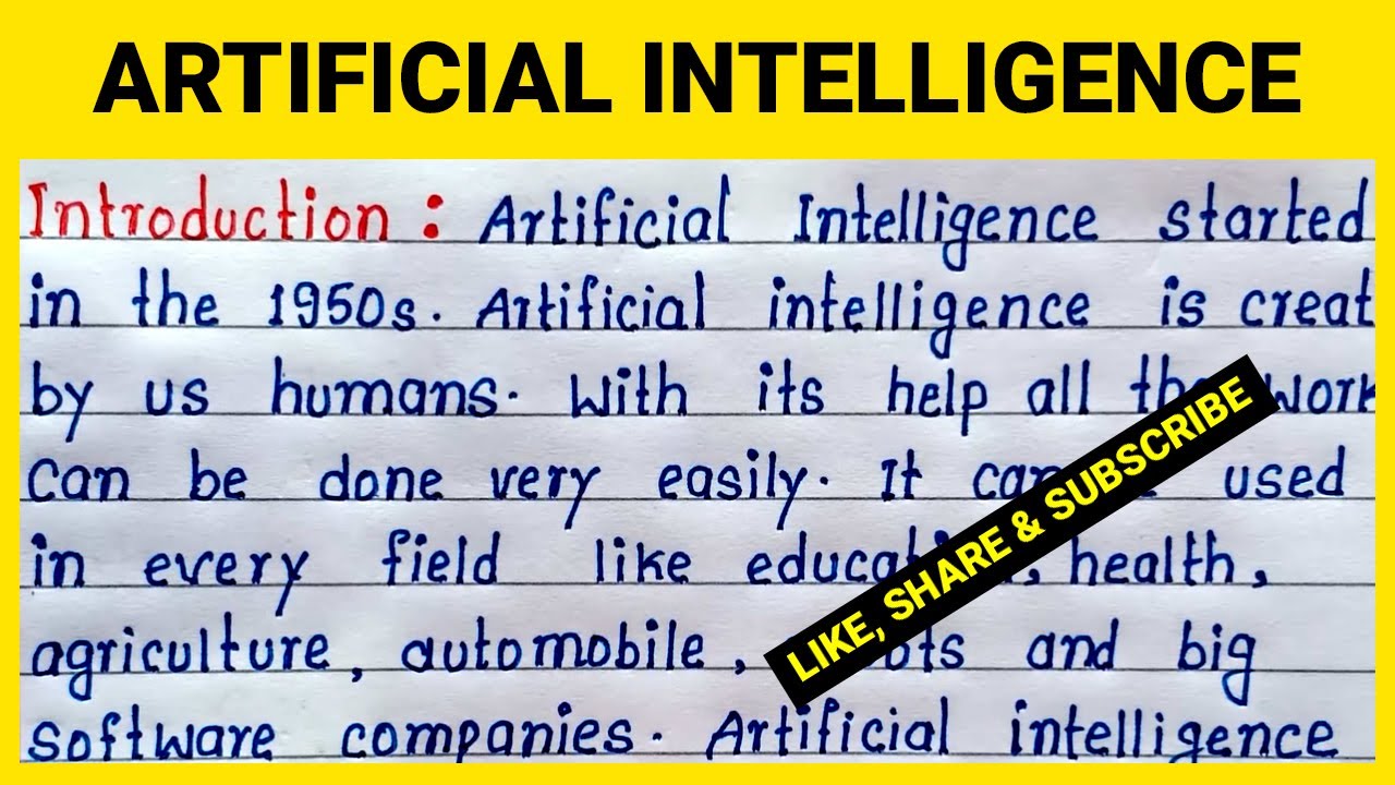 English Essay on Artificial Intelligence | Write English Essay on AI | Artificial Intelligence Essay