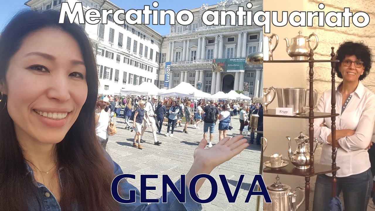Mercatino dell'antiquariato di Genova: Palazzo Ducale visto da una giapponese [GenovaVlog #2]