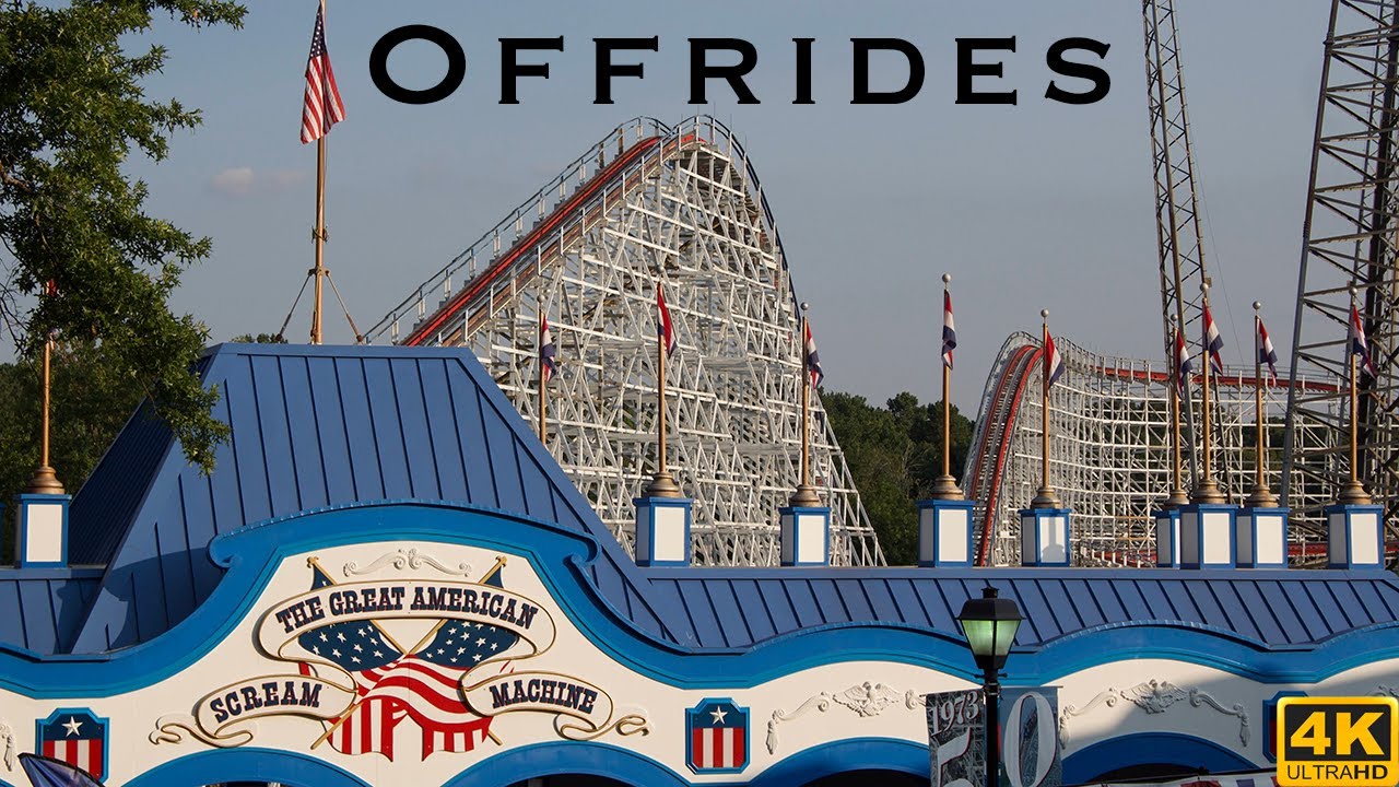 (4K) Great American Scream Machine Offrides-Six Flags Over Georgia