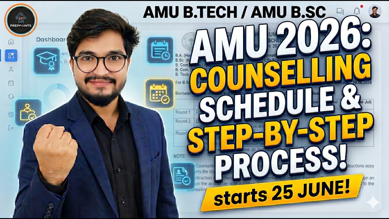 🚨 AMU Counselling 2026 Schedule Out! Step-by-Step B.Tech & B.Sc Admission Guided