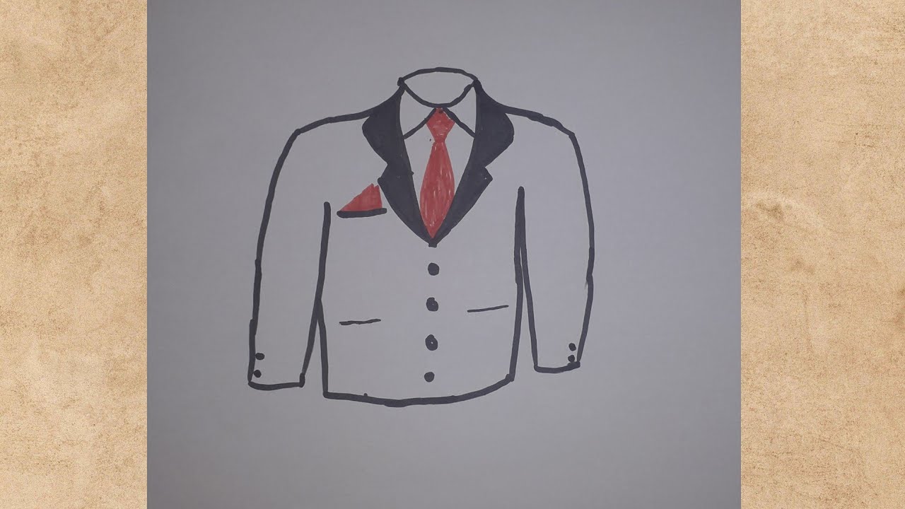 How to draw a suit and tie ? Mans Fashion video