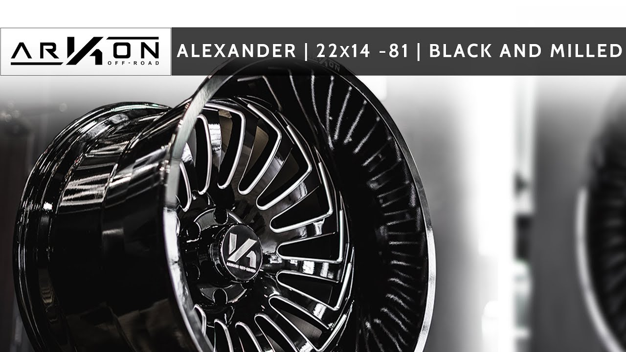 ARKON | Alexander 22x14 -81 | Black & Milled