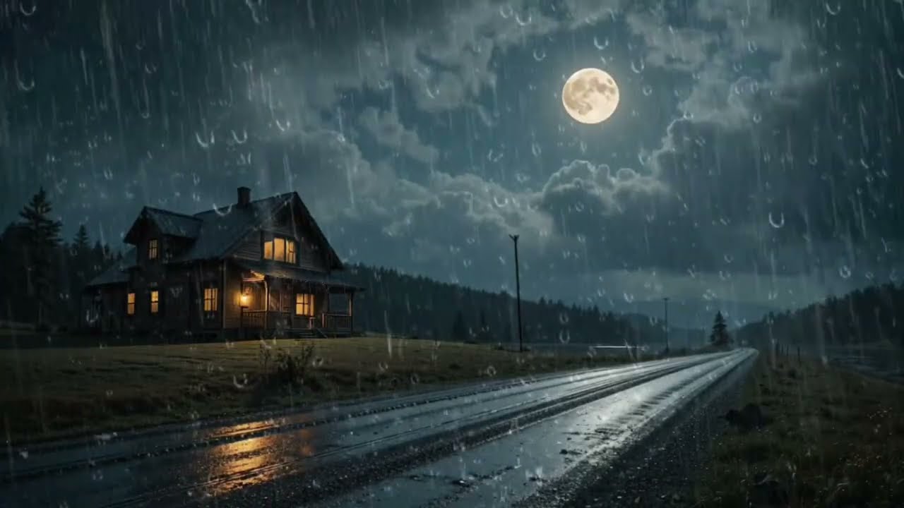 Heavy Rain & Thunderstorm for Sleeping | Deep Sleep Fast with Nature Rain Ambience, Relaxing Night