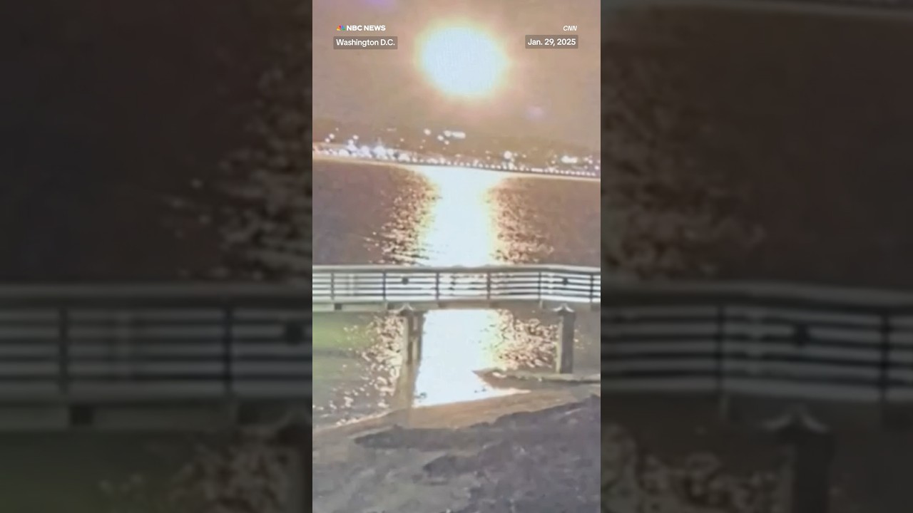 Footage shows the moment of the deadly midair collision over the Potomac River
