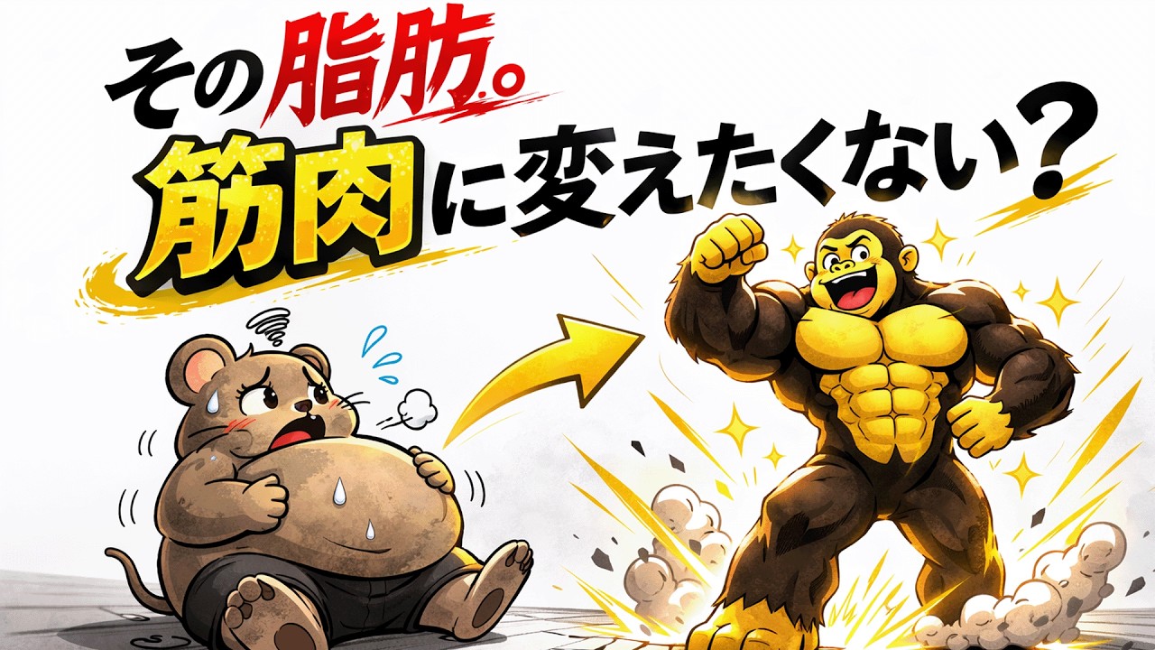 【結論から言うと】脂肪は筋肉になりません。