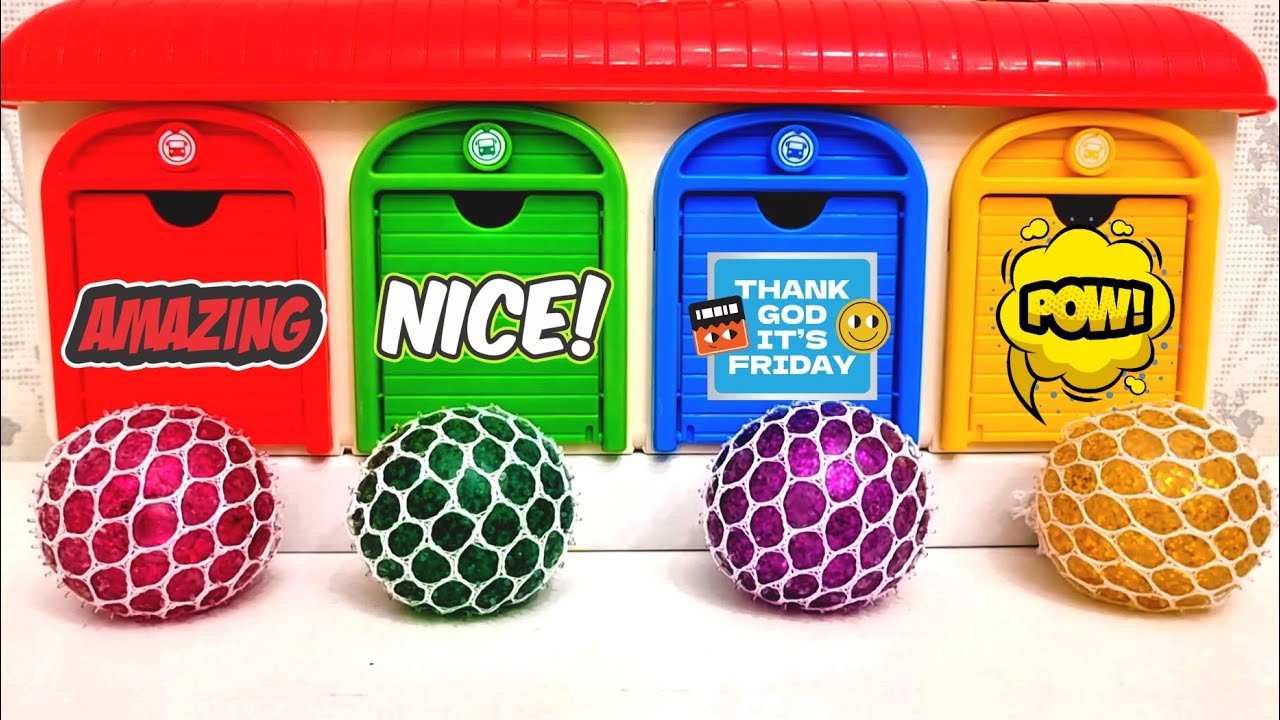 Oddly Satisfying Garage ASMR | DIY Magic Doors Color Mixing Slime Sounds.
