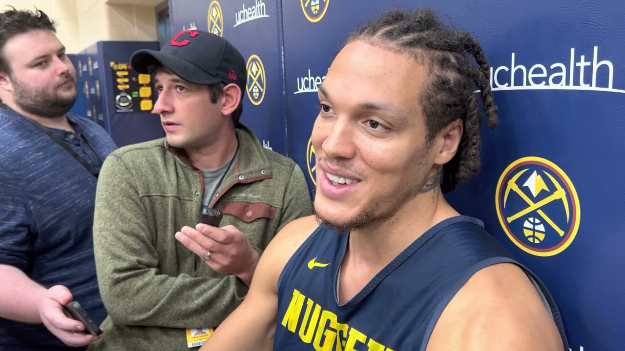 Aaron Gordon speaks to the Denver media about his mentality this season and shares his mantra