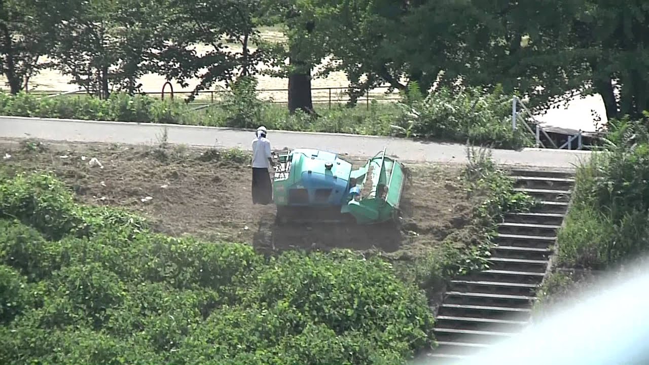 堤防の草刈の様子