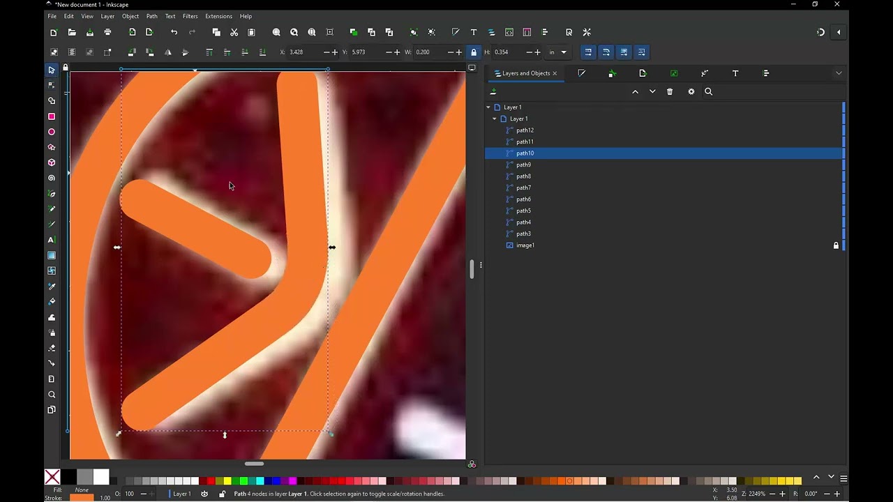 Creating and Editing a LED Neon Sign Layout with InkScape
