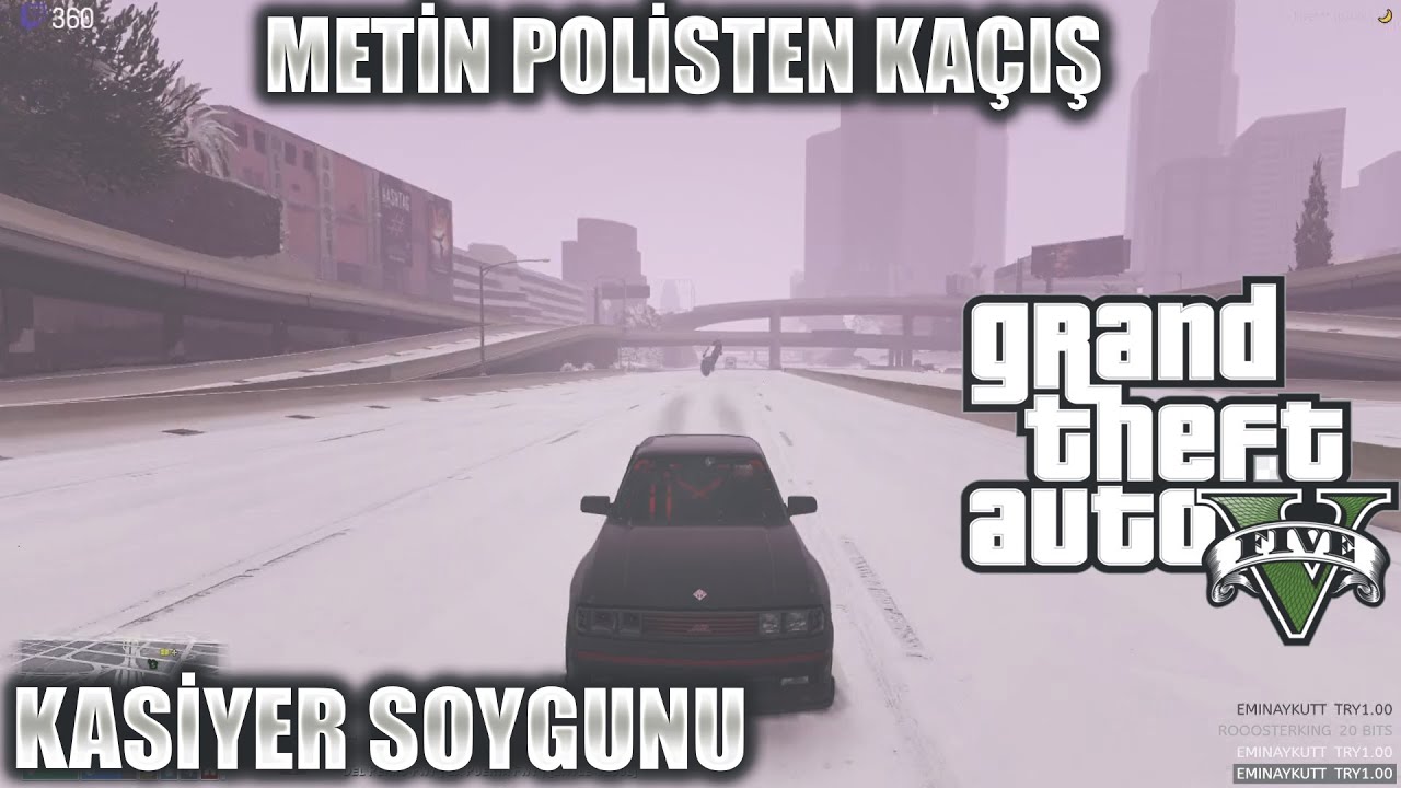 METİN POLİSTEN KAÇIŞ | KASİYER SOYGUNU | EDRP GTA V EFSANE KAÇIŞ