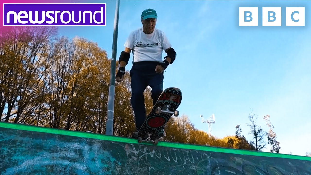 The 88 year old skateboarder | Strange News | Newsround