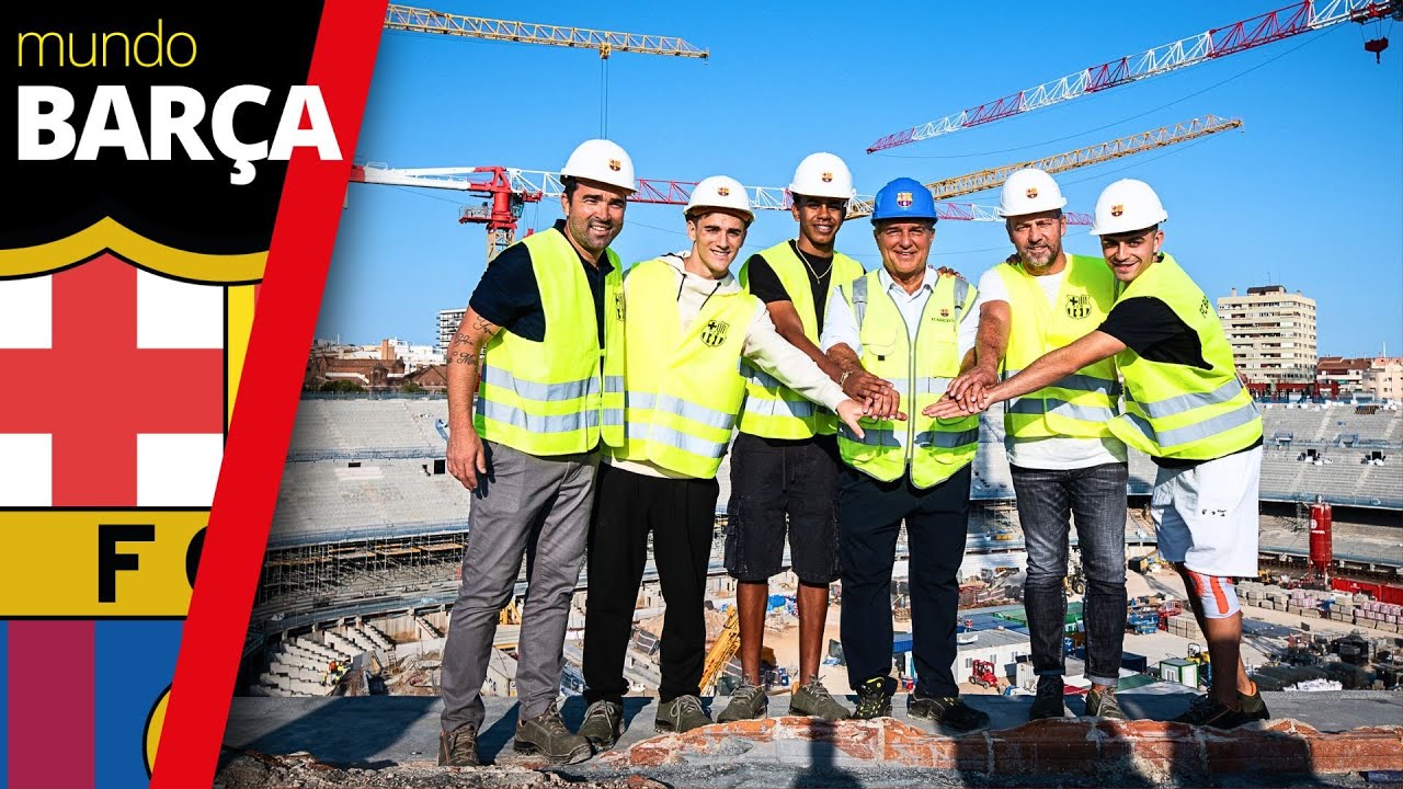 BARÇA | LAMINE YAMAL, PEDRI, GAVI, JOAN LAPORTA, HANSI FLICK y DECO en lo más alto del CAMP NOU