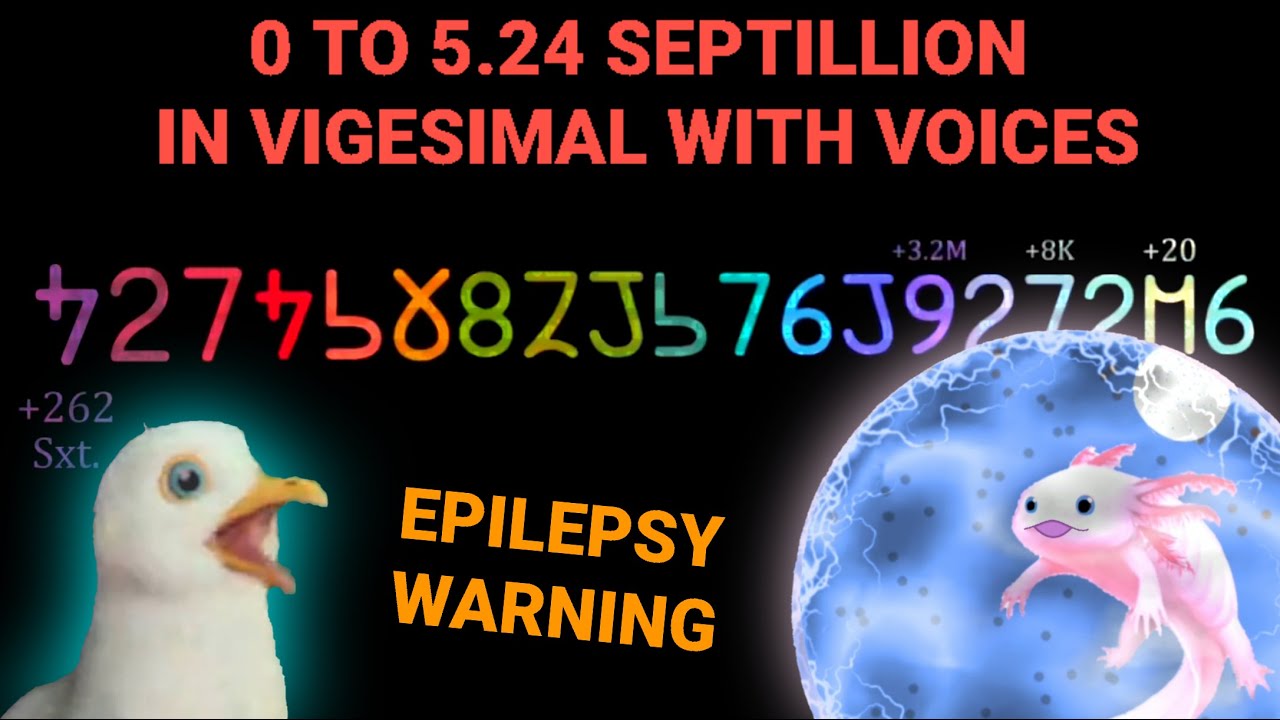 0 To 5.24 Septillion In Vigesimal - With Voices