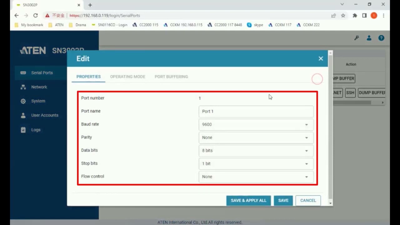 ATEN Secure Device Server - Real COM mode