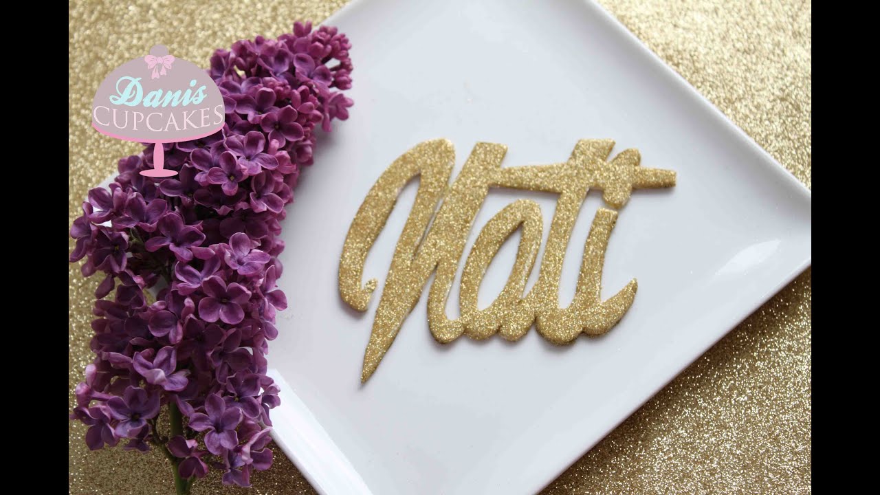 Fondant Hologram Gold Glitzer Logo erstellen für Natmakeup1 | Danis Drip