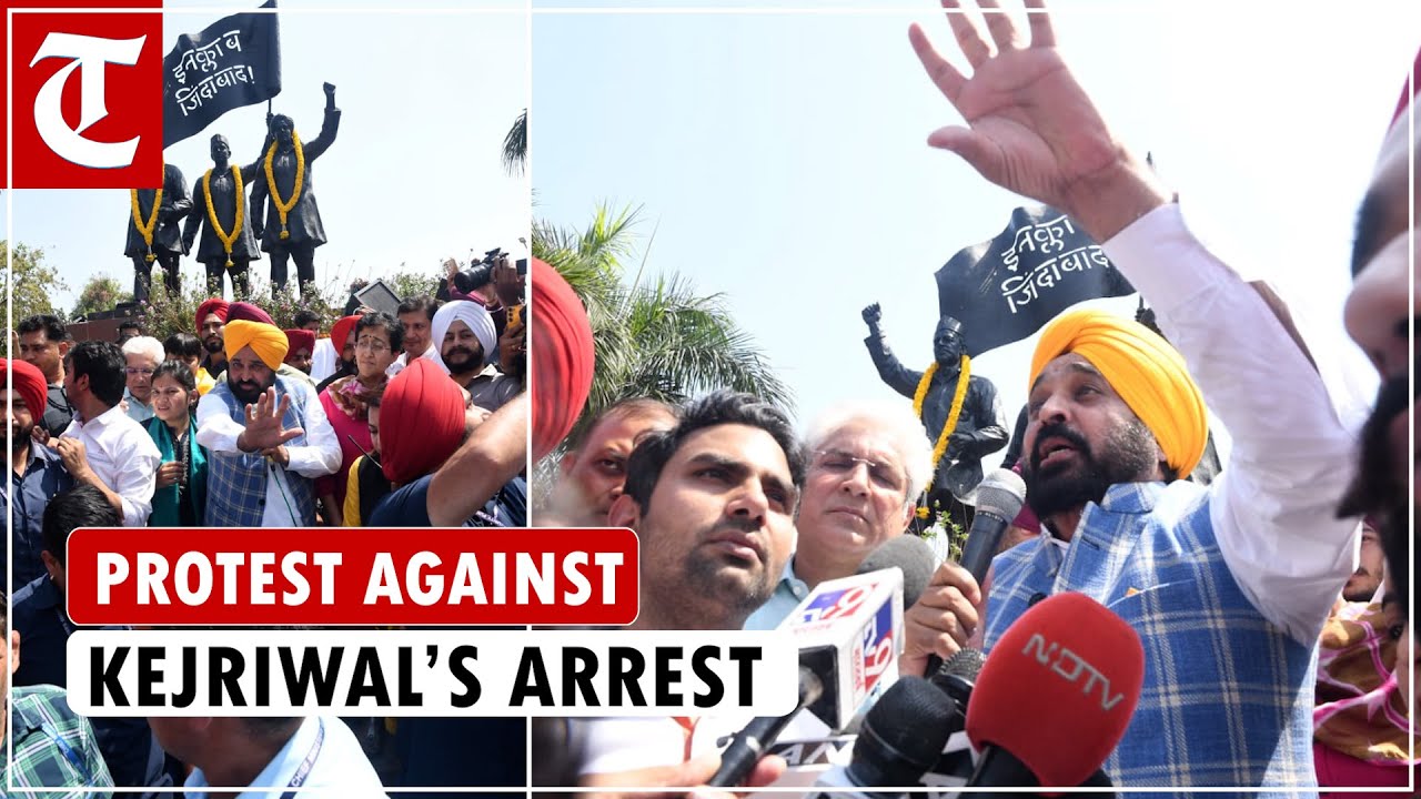 LIVE: AAP leaders protest against CM Arvind Kejriwal&rsquo;s arrest at Shaheedi Park in Delhi