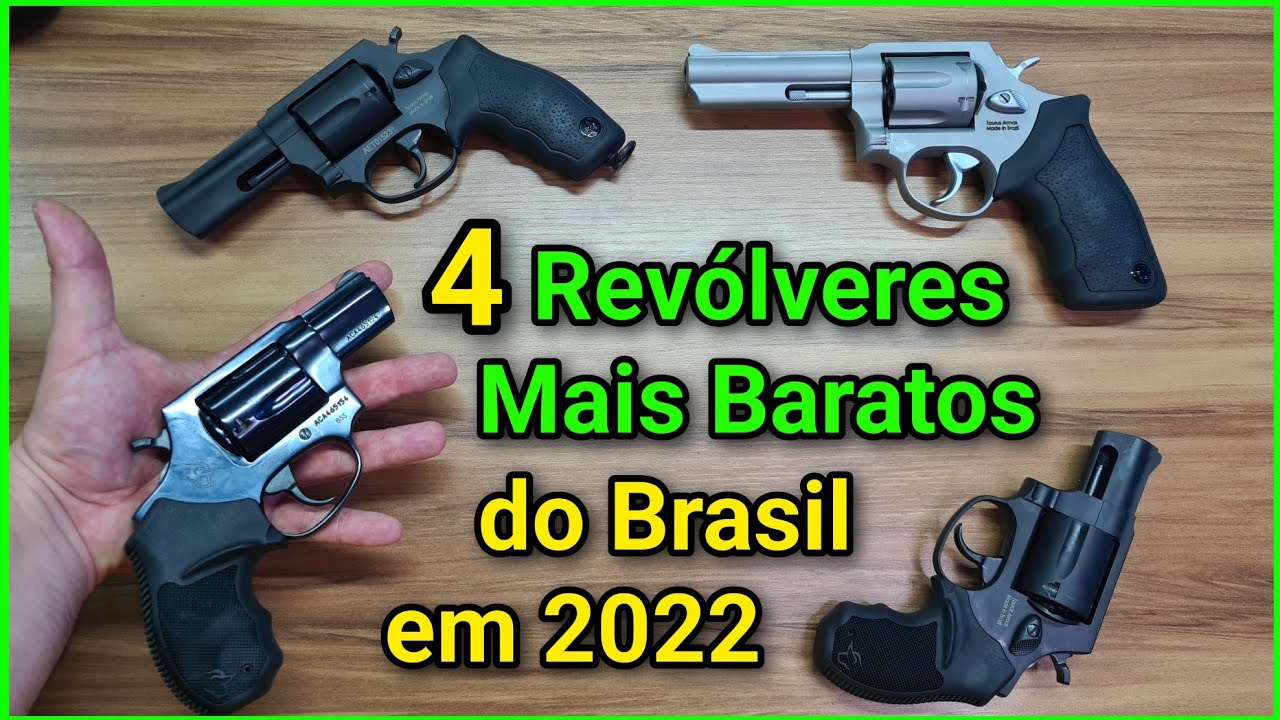 4 Revólver Mais Baratos do Brasil, qual Vale a Pena? 38 vs 357 Magnum - RT 65, 85s e 605 para Porte