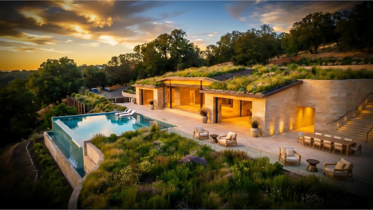 Luxury Underground Mansion Build: Complete Earth-Sheltered Home Construction (Full Timelapse)