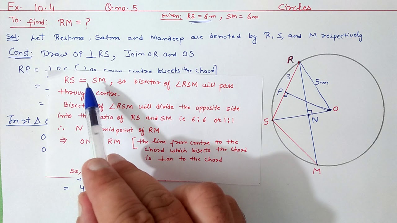Chapter:10 Ex.10.4 (Q.5) Circles | Ncert Maths Class 9 | Cbse.